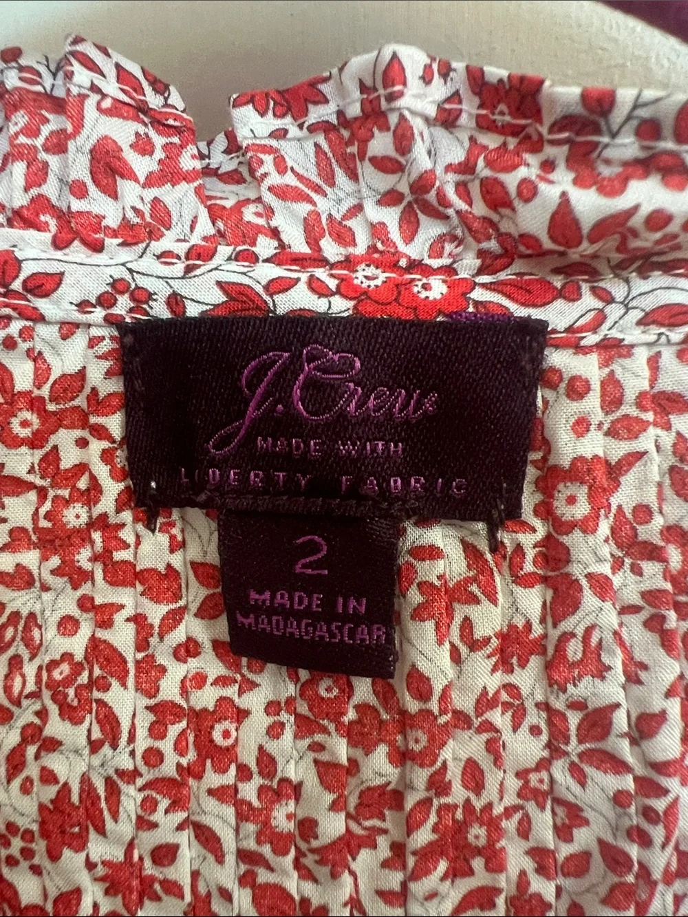 Jcrew x Liberty London floral blouse size 2